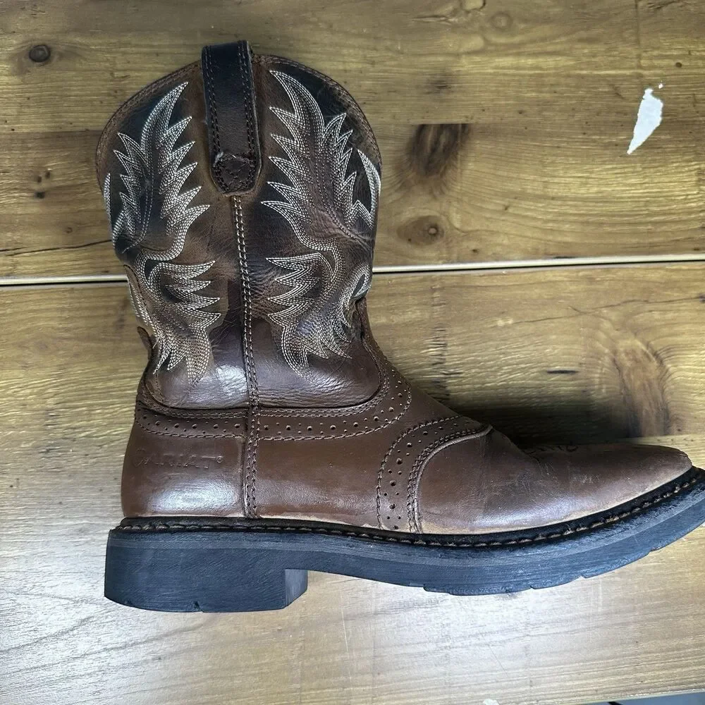 Ariat Sierra Men’s 7D  Pull-On Work Cowboy Boots